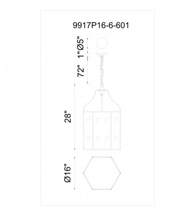 Maury 6 Light Up Chandelier With Chrome Finish (9917P16-6-601) - CWI Maury 6 Light Up Chandelier With Chrome Finish (9917P16-6-601) - CWI