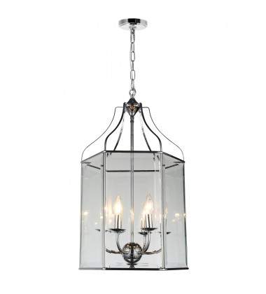  Maury 6 Light Up Chandelier With Chrome Finish (9917P16-6-601) - CWI