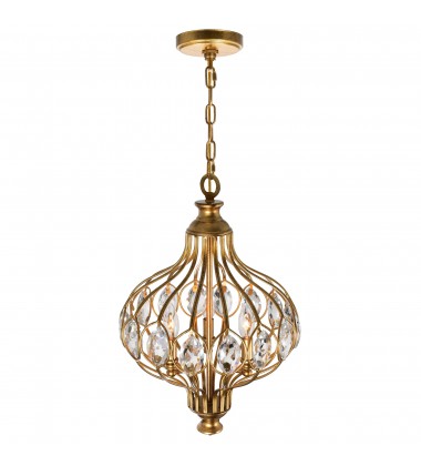 Altair 3 Light Chandelier With Antique Bronze Finish (9935P14-3-182) - CWI