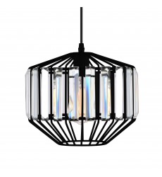  Alethia 1 Light Down Pendant With Black Finish (9942P10-1-101-A) - CWI