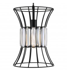  Alethia 1 Light Down Pendant With Black Finish (9942P10-1-101-B) - CWI