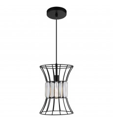  Alethia 1 Light Down Pendant With Black Finish (9942P10-1-101-B) - CWI