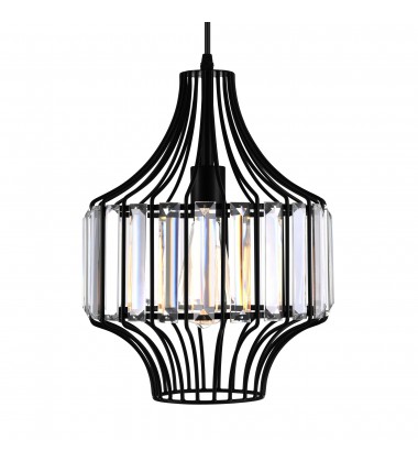  Alethia 1 Light Down Pendant With Black Finish (9942P10-1-101-D) - CWI