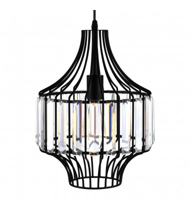  Alethia 1 Light Down Pendant With Black Finish (9942P10-1-101-D) - CWI