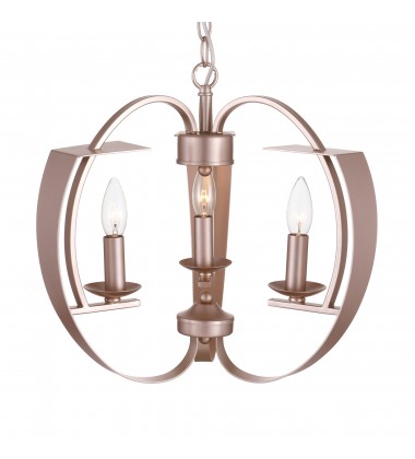  Verbena 3 Light Chandelier With Pewter Finish (9950P16-3-221) - CWI