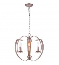  Verbena 3 Light Chandelier With Pewter Finish (9950P16-3-221) - CWI