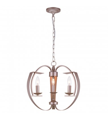  Verbena 3 Light Chandelier With Pewter Finish (9950P16-3-221) - CWI
