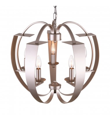 Verbena 5 Light Chandelier With Pewter Finish (9950P21-5-221) - CWI