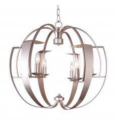  Verbena 6 Light Chandelier With Pewter Finish (9950P26-6-221) - CWI