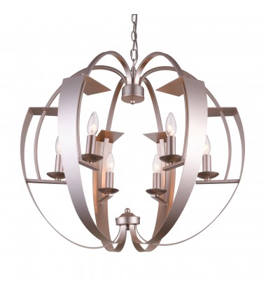  Verbena 6 Light Chandelier With Pewter Finish (9950P26-6-221) - CWI