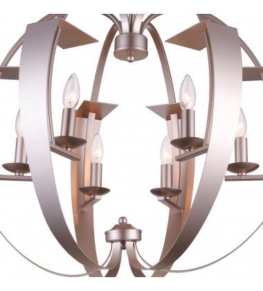  Verbena 6 Light Chandelier With Pewter Finish (9950P26-6-221) - CWI