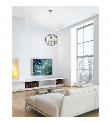  Verbena 6 Light Chandelier With Pewter Finish (9950P26-6-221) - CWI