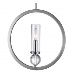  Elton 1 Light Pendant With Satin Nickel Finish (9951P15-1-606) - CWI