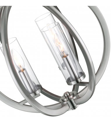  Elton 3 Light Chandelier With Satin Nickel Finish (9951P16-3-606) - CWI