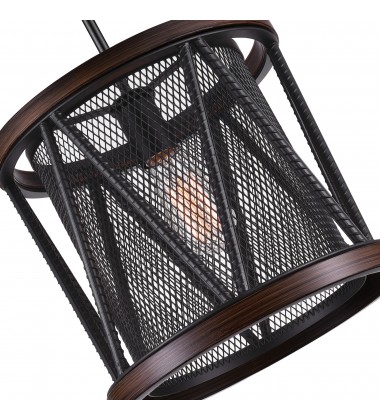  Parsh 1 Light Drum Shade Mini Chandelier With Pewter Finish (9954P13-1-101) - CWI