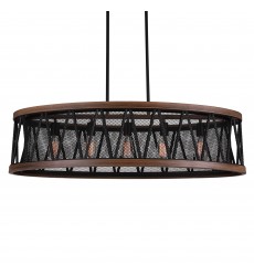  Parsh 5 Light Island Chandelier With Pewter Finish (9954P43-5-101) - CWI