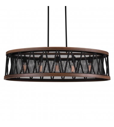  Parsh 5 Light Island Chandelier With Pewter Finish (9954P43-5-101) - CWI