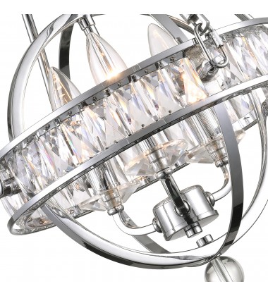  Arkansas 3 Light Mini Chandelier With Chrome Finish (9957P12-3-601) - CWI