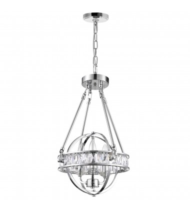  Arkansas 3 Light Mini Chandelier With Chrome Finish (9957P12-3-601) - CWI