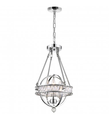  Arkansas 3 Light Mini Chandelier With Chrome Finish (9957P12-3-601) - CWI