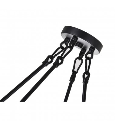  Arkansas 4 Light Chandelier With Black Finish (9957P20-4-101) - CWI