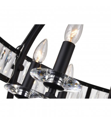 Arkansas 6 Light Chandelier With Black Finish (9957P30-6-101) - CWI  Arkansas 6 Light Chandelier With Black Finish (9957P30-6-101) - CWI