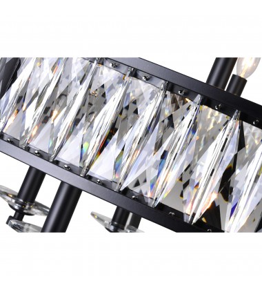 Arkansas 12 Light Chandelier With Black Finish (9957P42-12-101) - CWI  Arkansas 12 Light Chandelier With Black Finish (9957P42-12-101) - CWI