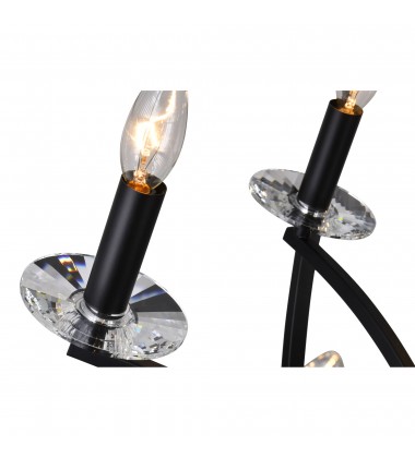 Arkansas 12 Light Chandelier With Black Finish (9957P42-12-101) - CWI  Arkansas 12 Light Chandelier With Black Finish (9957P42-12-101) - CWI