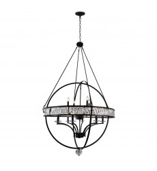 Arkansas 12 Light Chandelier With Black Finish (9957P42-12-101) - CWI  Arkansas 12 Light Chandelier With Black Finish (9957P42-12-101) - CWI