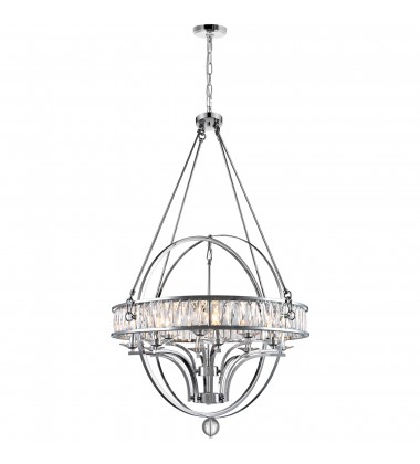 Arkansas 12 Light Chandelier With Chrome Finish (9957P42-12-601) - CWI  Arkansas 12 Light Chandelier With Chrome Finish (9957P42-12-601) - CWI