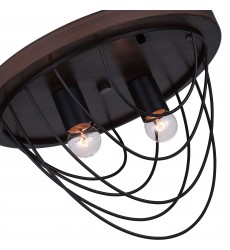  Gala 2 Light Flush Mount With Black Finish (9962C13-2-101) - CWI