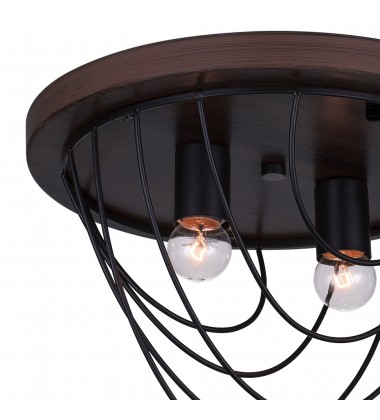 Gala 2 Light Flush Mount With Black Finish (9962C13-2-101) - CWI