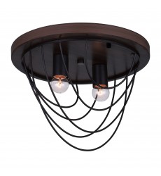  Gala 2 Light Flush Mount With Black Finish (9962C13-2-101) - CWI