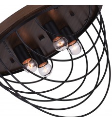  Gala 4 Light Flush Mount With Black Finish (9962C18-4-101) - CWI