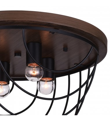 Gala 4 Light Flush Mount With Black Finish (9962C18-4-101) - CWI Gala 4 Light Flush Mount With Black Finish (9962C18-4-101) - CWI