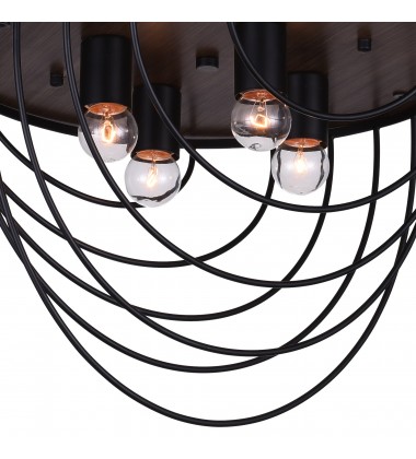 Gala 4 Light Flush Mount With Black Finish (9962C18-4-101) - CWI Gala 4 Light Flush Mount With Black Finish (9962C18-4-101) - CWI