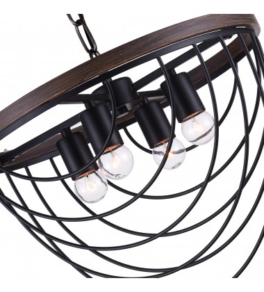 Gala 4 Light Chandelier With Black Finish (9962P17-4-101) - CWI
