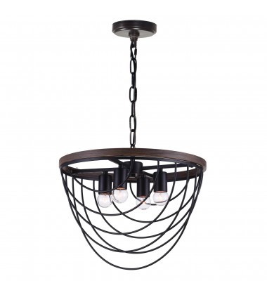  Gala 4 Light Chandelier With Black Finish (9962P17-4-101) - CWI