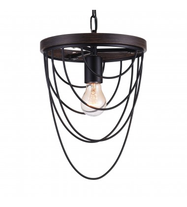  Gala 1 Light Mini Chandelier With Black Finish (9962P9-1-101) - CWI