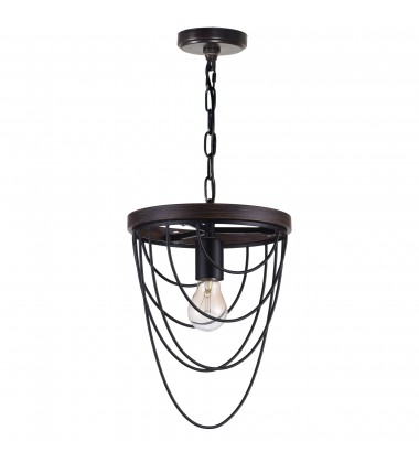  Gala 1 Light Mini Chandelier With Black Finish (9962P9-1-101) - CWI