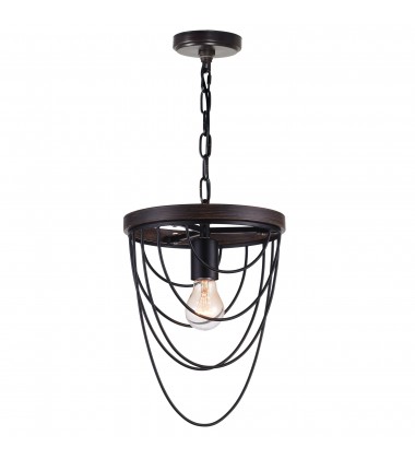  Gala 1 Light Mini Chandelier With Black Finish (9962P9-1-101) - CWI