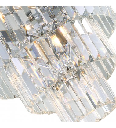  Weiss 8 Light Flush Mount With Chrome Finish (9969C12-8-601) - CWI