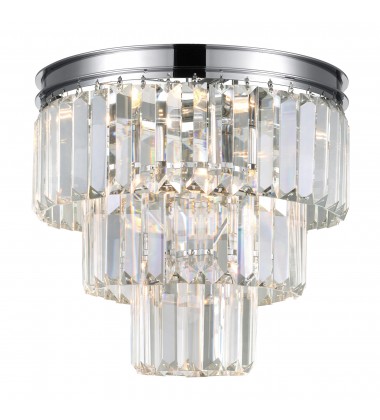  Weiss 8 Light Flush Mount With Chrome Finish (9969C12-8-601) - CWI