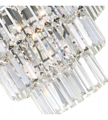  Weiss 5 Light Down Chandelier With Chrome Finish (9969P18-5-601) - CWI