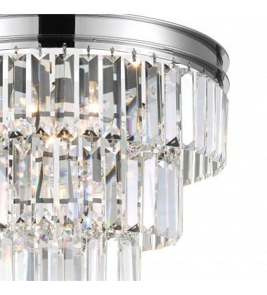  Weiss 5 Light Down Chandelier With Chrome Finish (9969P18-5-601) - CWI