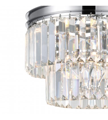  Weiss 5 Light Down Mini Chandelier With Chrome Finish (9969P8-5-601) - CWI
