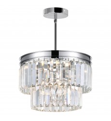  Weiss 5 Light Down Mini Chandelier With Chrome Finish (9969P8-5-601) - CWI