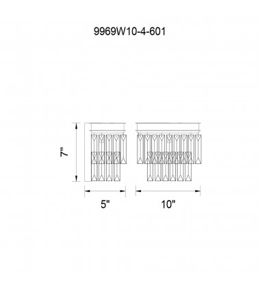  Weiss 4 Light Wall Sconce With Chrome Finish (9969W10-4-601) - CWI