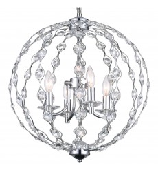  Esia 4 Light Chandelier With Chrome Finish (9970P19-4-601) - CWI