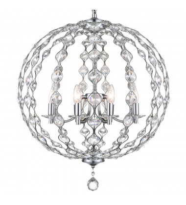  Esia 8 Light Chandelier With Chrome Finish (9970P26-8-601) - CWI